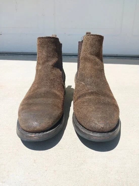 Thursday Boot Company Men's Duke Chelsea Boot Dark Olive Suede Leather Size 7 D