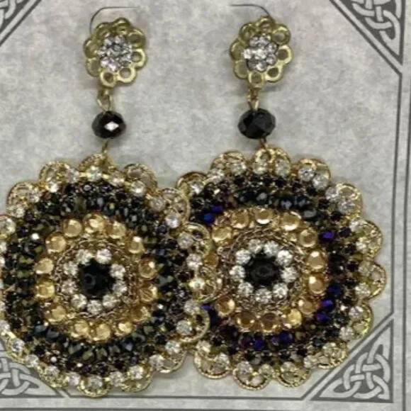 Brown Gold Earrings