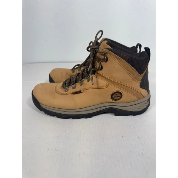 Timberland Mens‎ Waterproof Leather Hiking Boots Wheat Tan Brown 11.5 Gorpcore