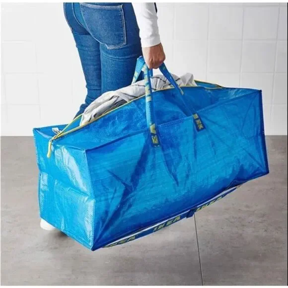 NWT Ikea Frakta Storage Bag / Backpack Blue SET OF 3