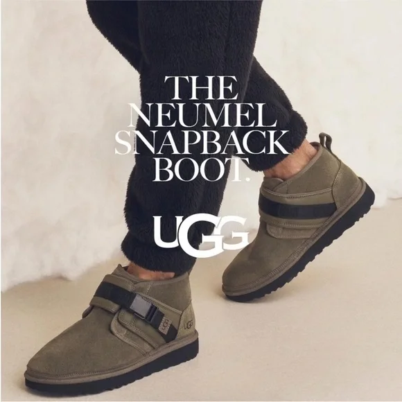 UGG ALL GENDER NEUMEL SNAPBACK MOSS GREEN SUEDE SHOE MEN US 6 / EU 39 / UK 5
