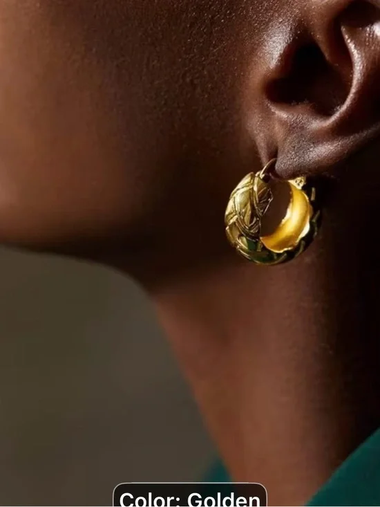 Braided middle Eastern vintage Gold Hoop Earrings for Women