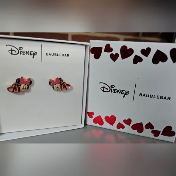 Disney‎ BaubleBar Minnie Mouse Heart Earrings