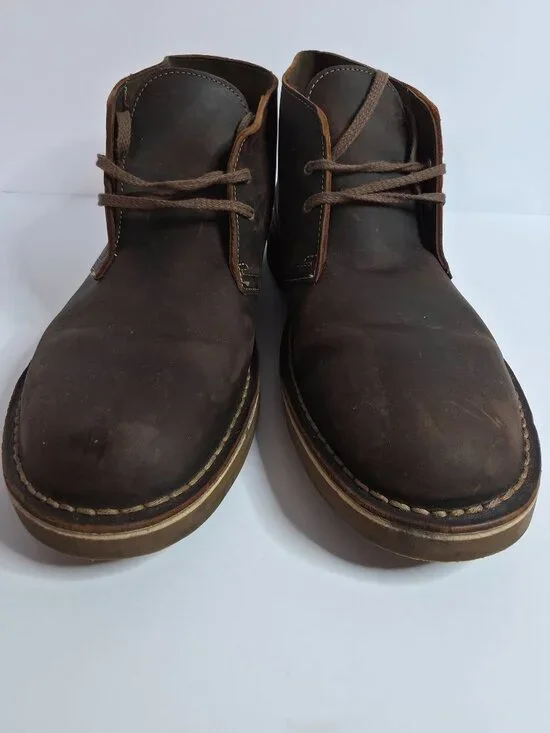 Mens Brown Leather Chukka Desert Boots US 10.5 UK 9.5 EU 44 Made In India