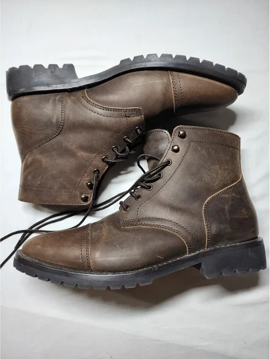 Thursday Boot Co Captains Size 13.5 Men's Brown Leather Lace Up