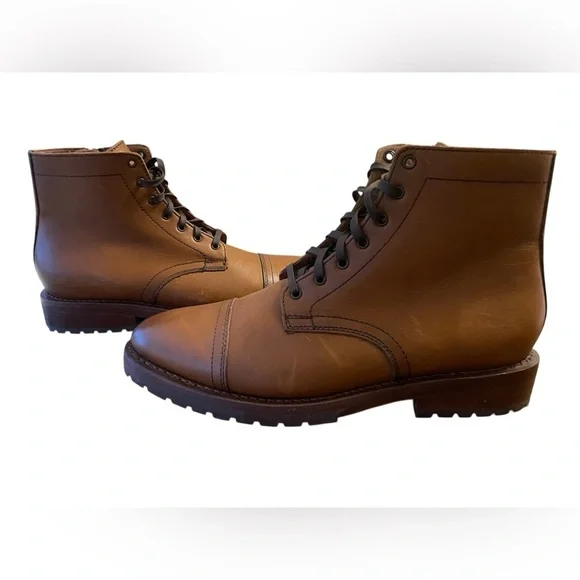 Thursday Boot Company Men's Major Zip-Up boots in Tan Cuero leather