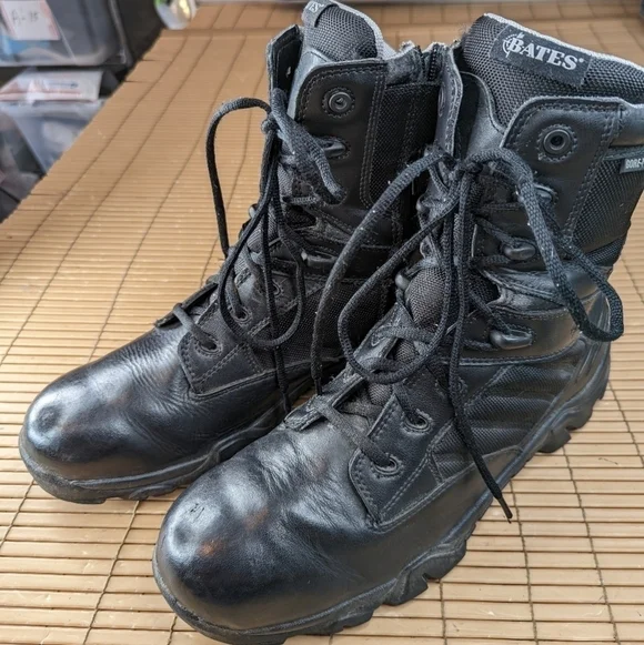 BATES Men's Size 13 GX-8 SIDE ZIP GORE-TEX WATERPROOF COMBAT BOOTS E02268 BLACK