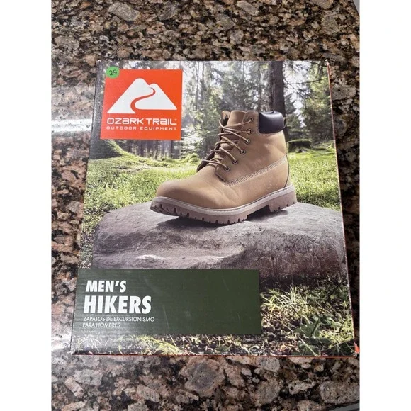Ozark Trail Mens's Hiking Work Boots - Wheat Color, Size 11.5 New
