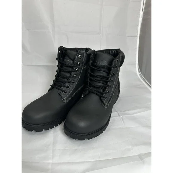 MENS US POLO ASSN BLACK BOOTS SHOES SIZE 10.5