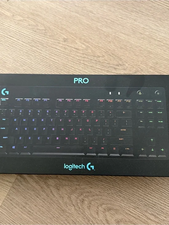 Logitech Gaming Keyboard Box with Black and Teal Accents
