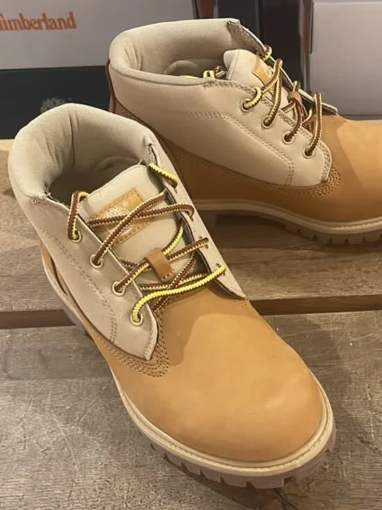 Timberland Men's Heritage Mid Lc Waterproof Ch Wheat Nubuck Natur Boot A431H-AES