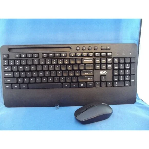 Wireless Keyboard and Mouse Combo EDJO Full-Size Wireless Keyboard w/ Palm Rest