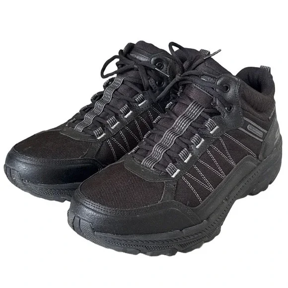 Skechers GoTrail Altitude 2.0 Mens 10.5 Black Waterproof Hiking Boots Like New