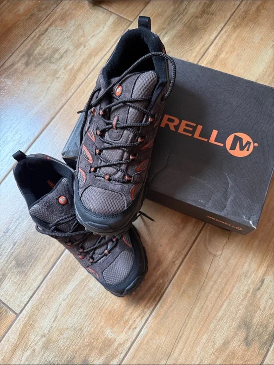 Merrell Men’s Trail Hiking Boots in Black and Orange