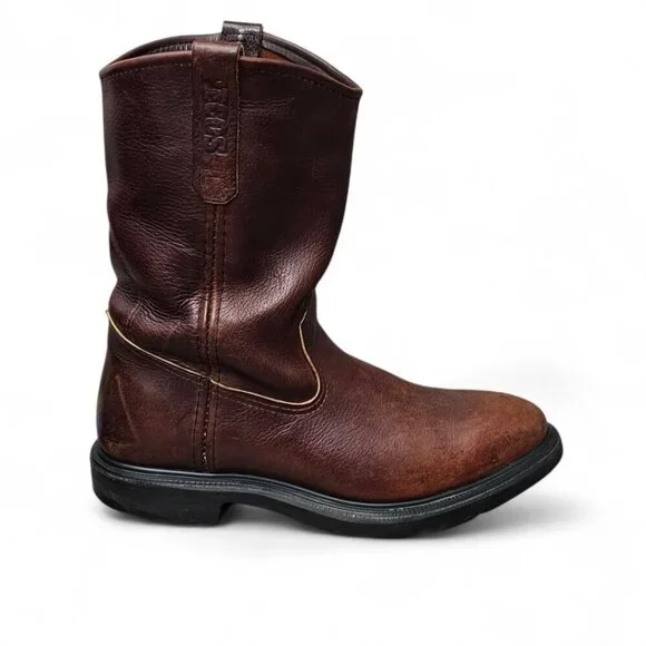 Red Wing SuperSole Pecos Men's 11-inch Leather Soft Toe Pull-On Work Boot Brown