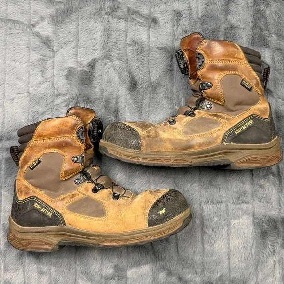Irish Setter 83864 Work Boots Mens 10.5 Brown Waterproof BOA Safety Toe Leather