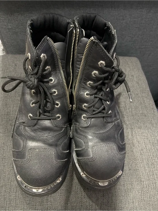 Men’s Harley Davidson Black Leather Stealth Riding Boots Size 12