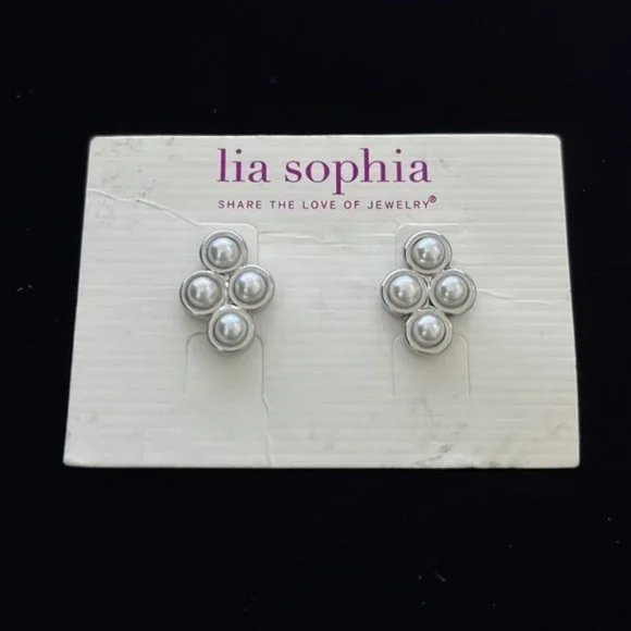 Lia Sophia Faux Pearls Earrings