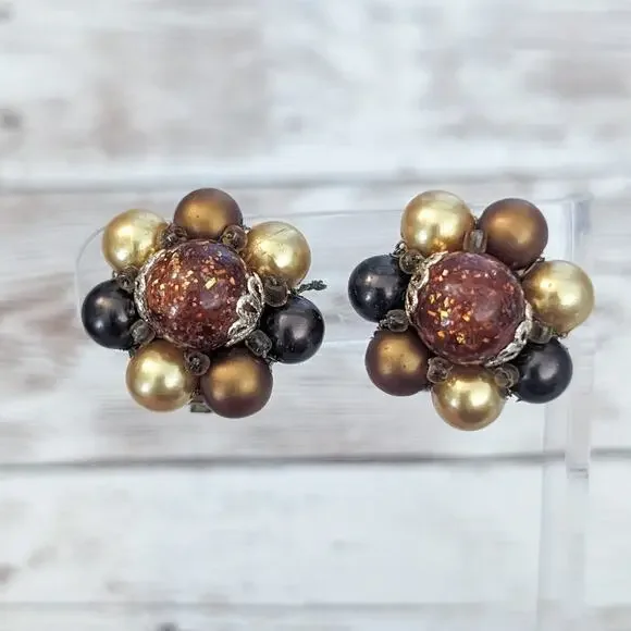 Vintage Clip On Earrings - Just Under 1