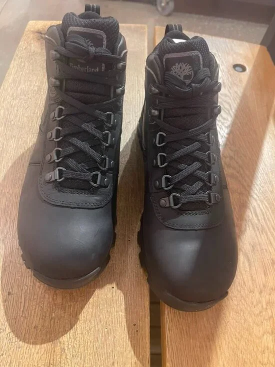 TIMBERLAND MEN'S MT. MADDSEN MID LACE WATERPROOF HK BOOT BLACK 12731R-001