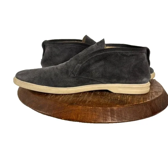 Peter Millar Boots Men's Size 9.5 Dark Gray Excursionist Chukka Suede Slip On