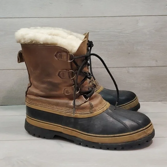 Sorel Men Vintage Kaufman Canada Insulated Saltwater Duck Boots shoes sz 14