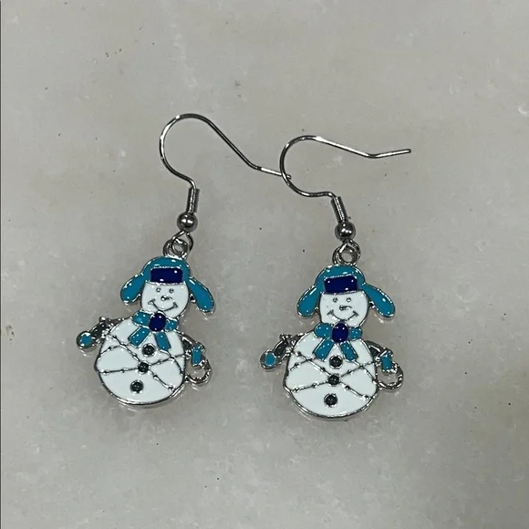 Snowman Dangle Earrings