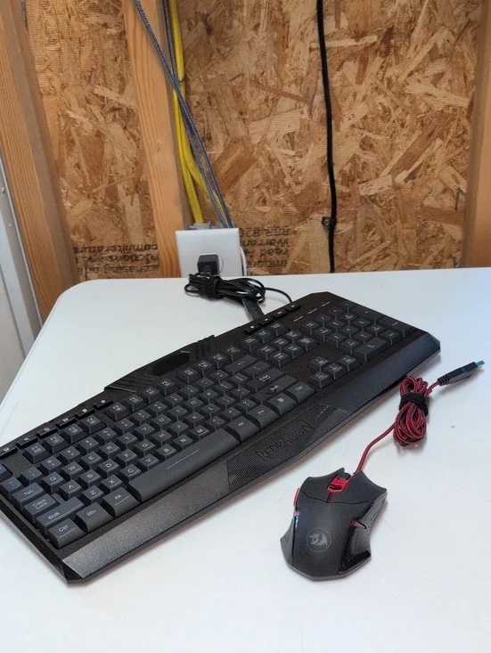 Red dragon Wired Black Keyboard with Black & Red Wired Gaming Mouse Combo. (95)