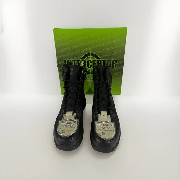 Interceptor Force 2.0 Steel Toe Men's Work Boots Size 9 Black