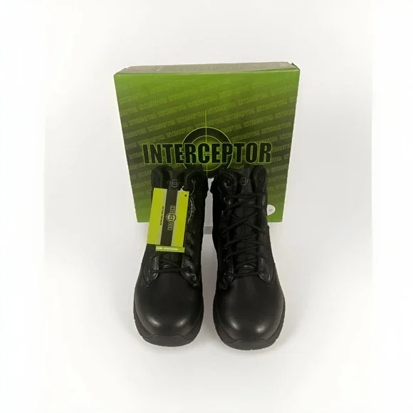 Interceptor Guard Men's Tactical Boots Size 9.5 Black