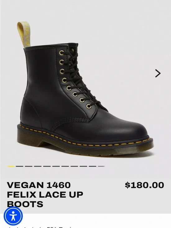 Dr. Martens Black Vegan Lace-Up Boots