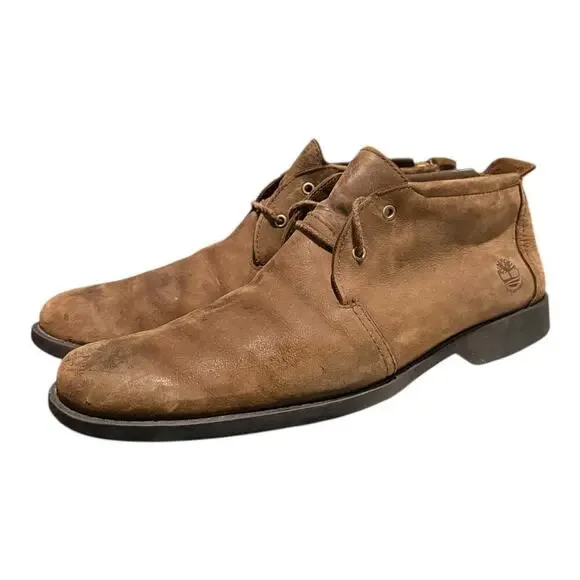 Timberland Men's Size 10.5 City Lite 5923R Brown Leather Lace Up Chukka Boots