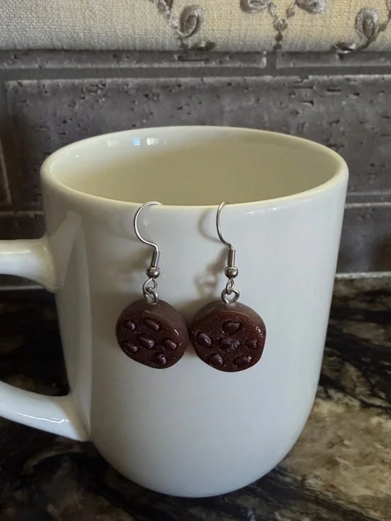 ✨ 5 for $30 Earring Bar ✨ Handmade Brown Chocolate Chip Cookie Resin Earrings