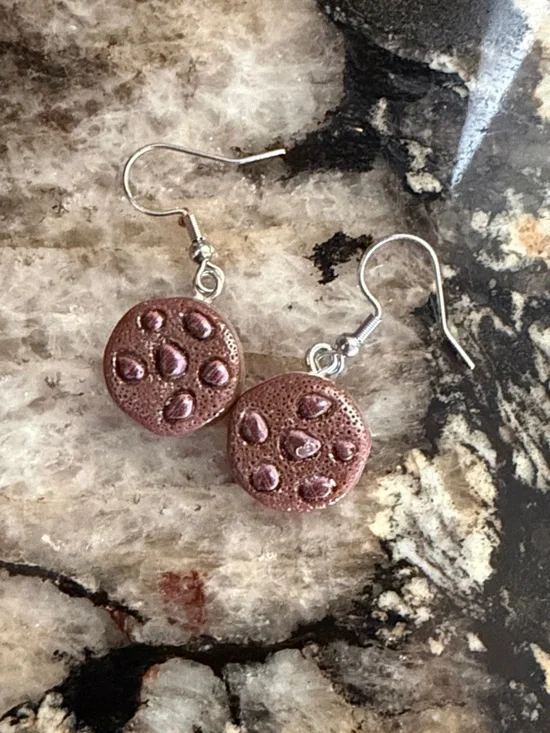 ✨5 for $30 Earring Bar✨ Handmade Brown Chocolate Chip Cookie Resin Earrings