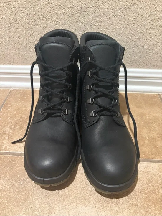 Redback Men's Black Lace-Up Work Boots — Rugged All-Day Comfort