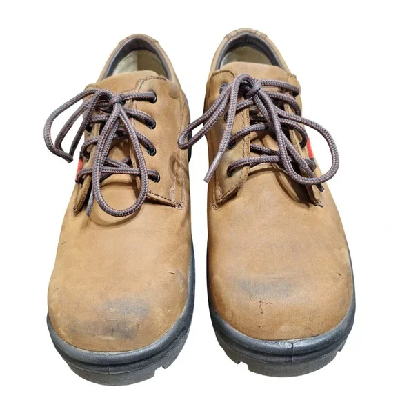 Red Wing King Toe 6634 Men Size 12 Work Shoes Tan Leather Safety Toe EH Rated E2