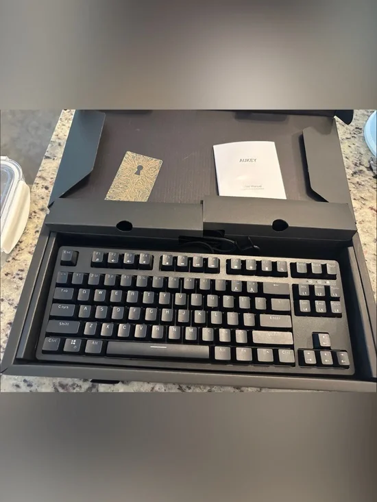 Black Mechanical Keyboard - Compact Wired Gaming Keyboard