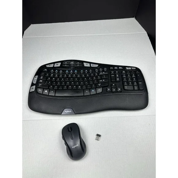Logitech K350 Ergonomic Keyboard & M510 Mouse W/ Usb Dongle