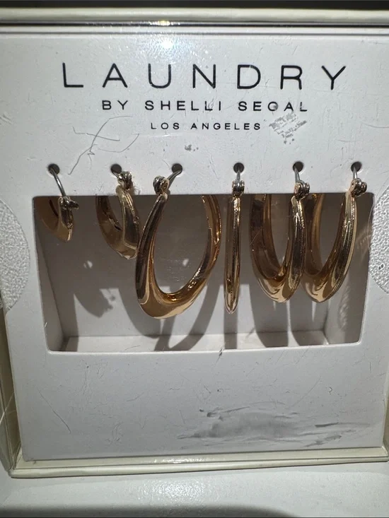 Laundry By Shelli Segal Gold Hoop Earring Set - Multiple Sizes