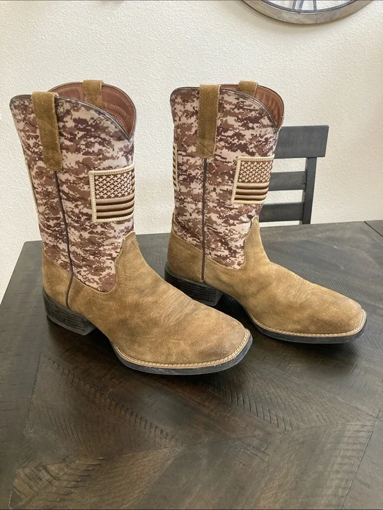 Ariat Tan/Brown Work Western Boots