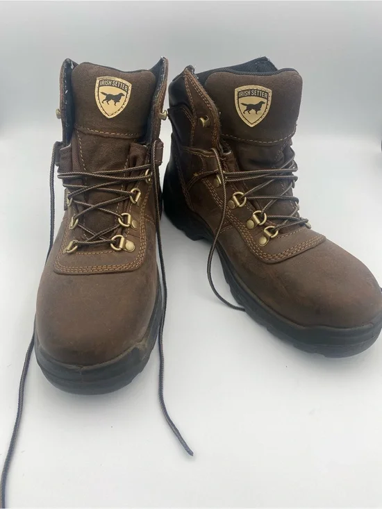 Irish Setter Brown Leather Lace-Up Men's Work Boots
