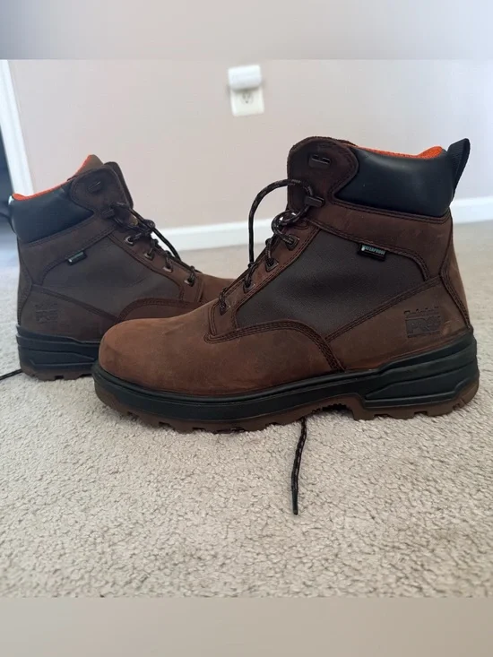 Timberland PRO Men’s 11W Waterproof Leather Work Boots Brown NEW NWOB ReBOTL