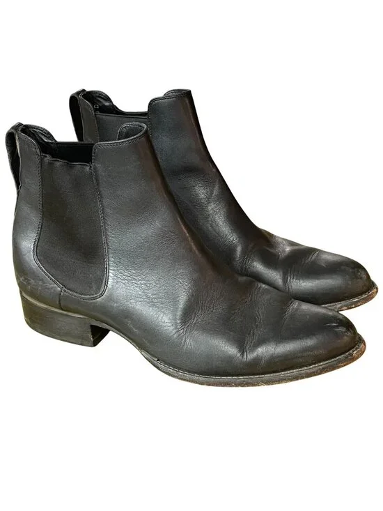 Tecovas Men's The Chance Pull On Leather Chelsea Boots Black Sz 14 EE  1014