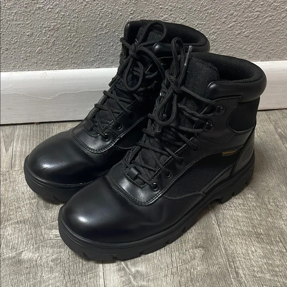 Skechers Black Men's Lace-Up Work Boots
