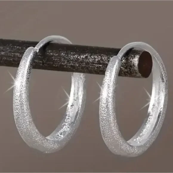 Sterling silver hoop earrings