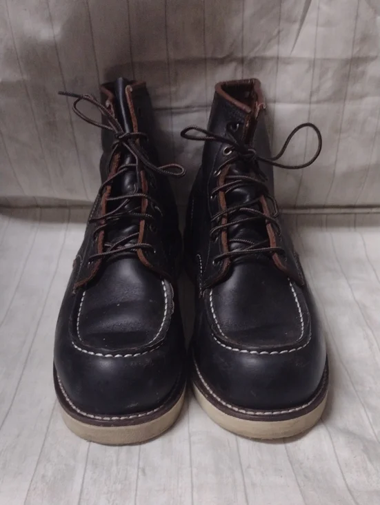 Red Wing Shoes Men's Black Leather Moc Toe Boots (J1151)