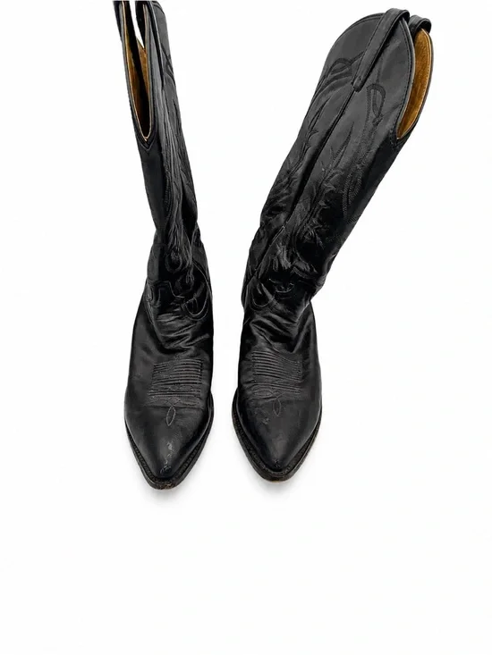 Tony Lama Black mens Pointed-Toe Western Boots