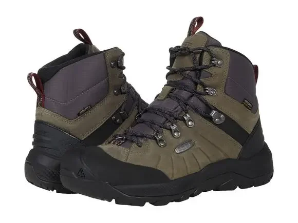 KEEN MEN’S REVEL 4 MID HEIGHT POLAR SNOW BOOT, STEEL GREY/MAGNET, 8 D  US