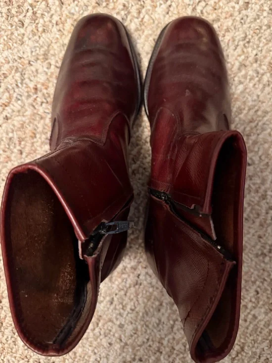 VINTAGE OXBLOOD Men's Leather Ankle Boots
