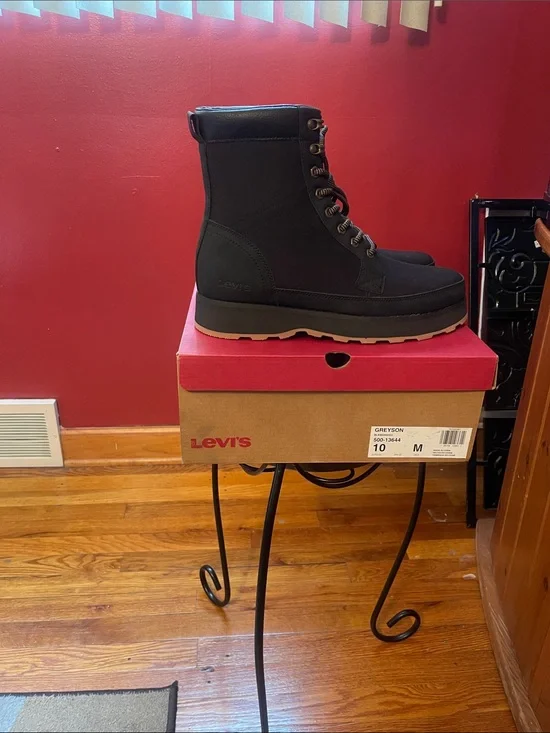 Levi's Black Men's Lace-Up Ankle Boots
